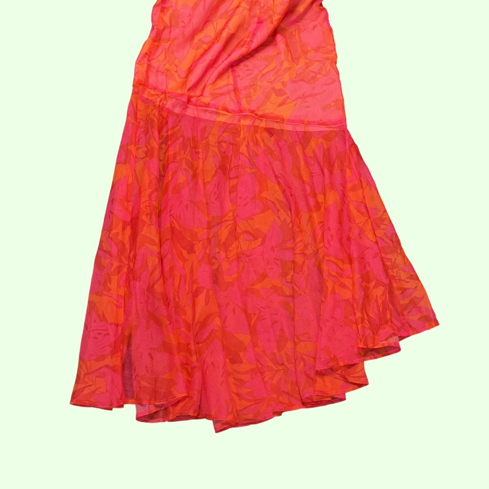 Elegant Pink and Orange Maxi Dress - Picture 5 of 5